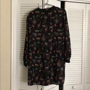 Zara mini-dress animal print size L w/pockets